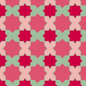 Pink and Green MoroccanTile