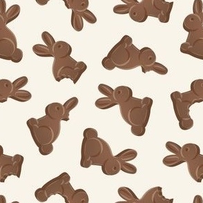Chocolate Easter Bunny - cream - LAD23
