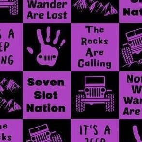 2" JEEP QUILT, PURPLE