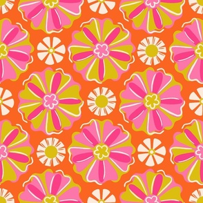 1960s Style Modern Floral