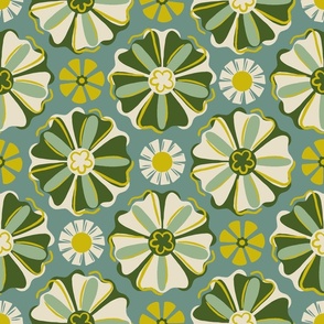 1960s Style Modern Floral