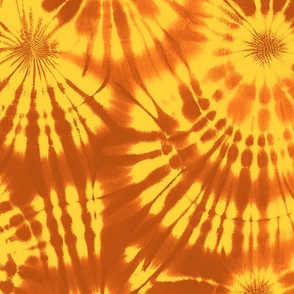 Yellow Orange Fashionable Tie Dye Pattern