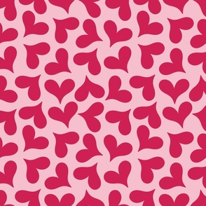 Viva Magenta Hearts on Pink medium