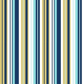 blue gold white random stripe