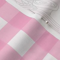 Air balloons on pink gingham