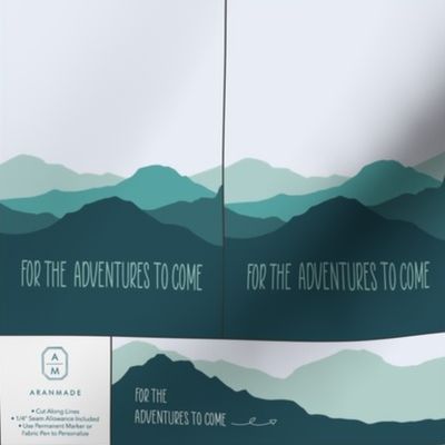 Quilt Label - Adventures to Come - Misty Mountains