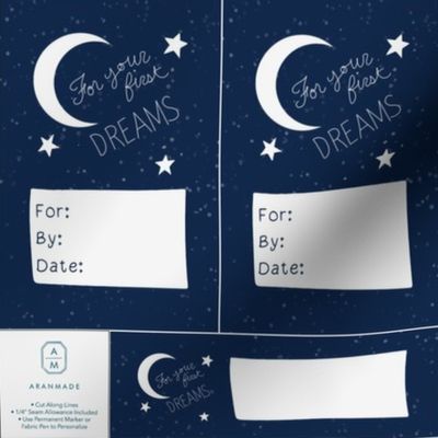 Quilt Label - First Dreams - Starry Night Sky - Celestial  