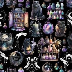 Small Scale Potions and Cats Black