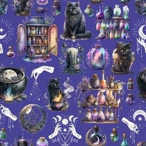 Small Scale Potions and Cats Purple
