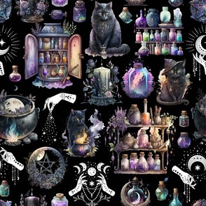 Potions and Cats Black