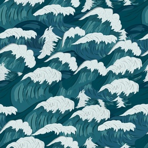 Papercut Japanese Waves
