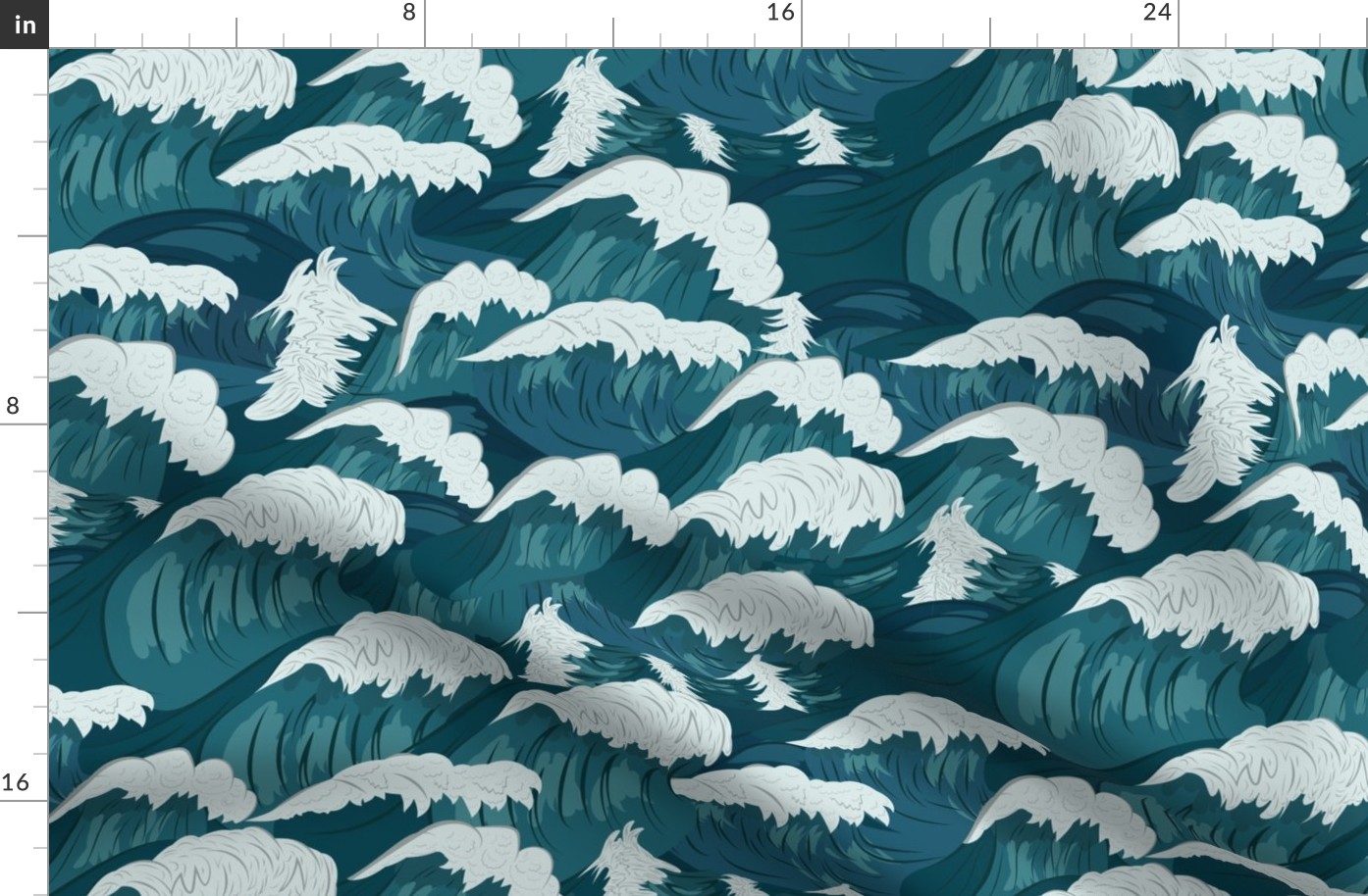 Papercut Japanese Waves