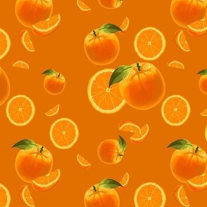 Omnipresent Oranges (Dark Orange Background)
