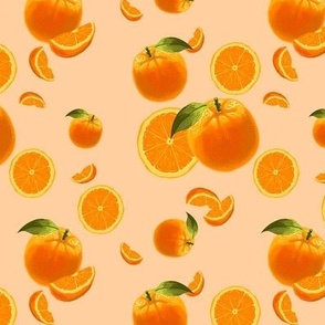 Omnipresent Oranges (Light Orange Background)