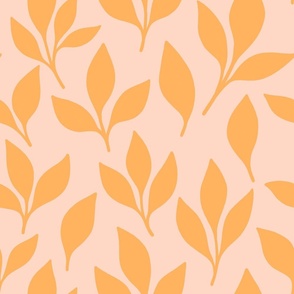 Eliza - Tangerine Leaves Print