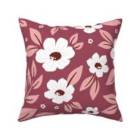 Eleanor - Plum Poppy Floral Print