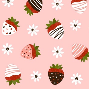Valentine's Day Chocolate Strawberry Print