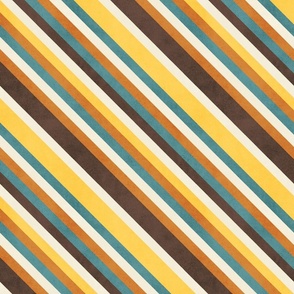 Modern Retro Diagonal Stacked Stripe