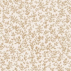 Small Branches Beige on Cream