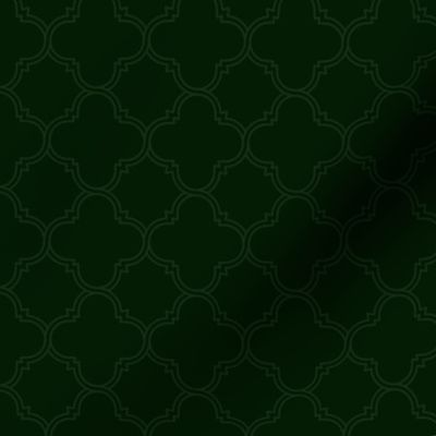 Dark Duotones Green Quatrefoil