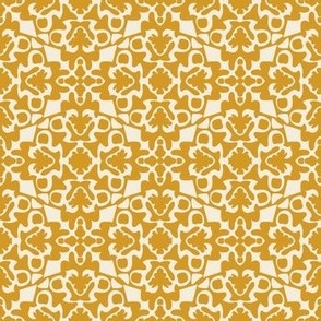 19th century Indian damask - yellow