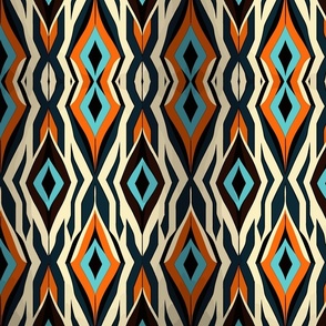 Retro Abstract Mod Op Textile Pattern