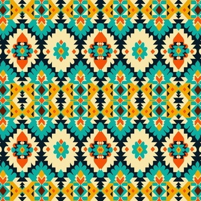 Traditional Folk Art Ethnic Vintage Textile Pattern