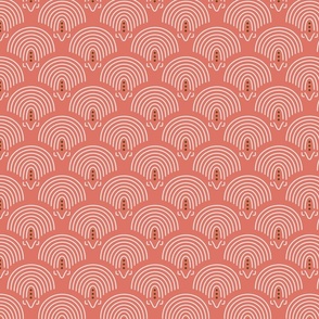 geometric art deco shells peach 10.5 (12 wallpaper)