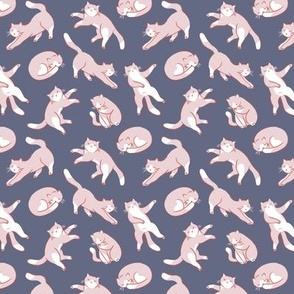 Pink cat pattern (medium scale)