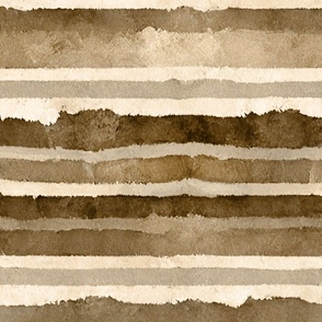 Watercolor Stripes In Neutral Earth Colors