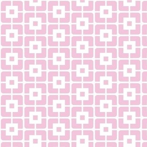2687 B - Abstract ditsy squares, light pink