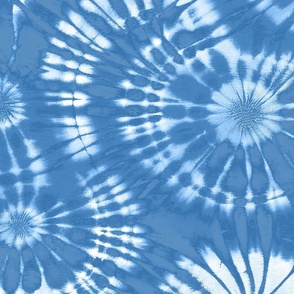 Fashionable Retro Baby Blue Tie Dye Pattern