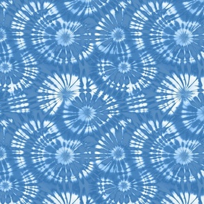 Fashionable Retro Baby Blue Tie Dye Pattern Smaller Scale