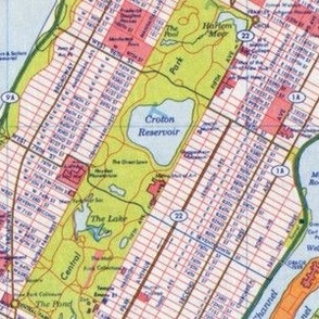 Central Park Map of NYC :: 10 X 10 Patch