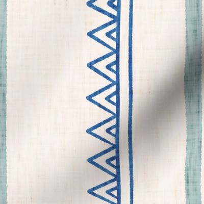 Bella Boho Stripe - Blue Large Scale