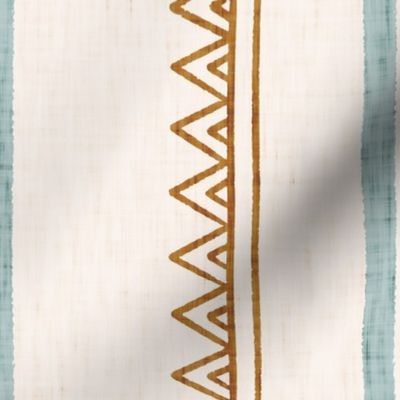 Bella Boho Stripe - Rust Mint Large Scale