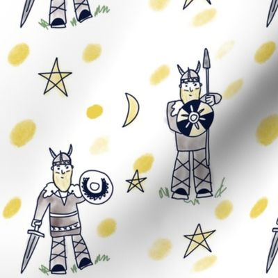 Viking warrior kid's print