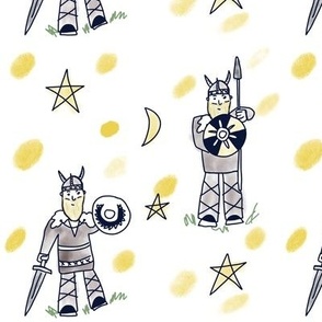 Viking warrior kid's print