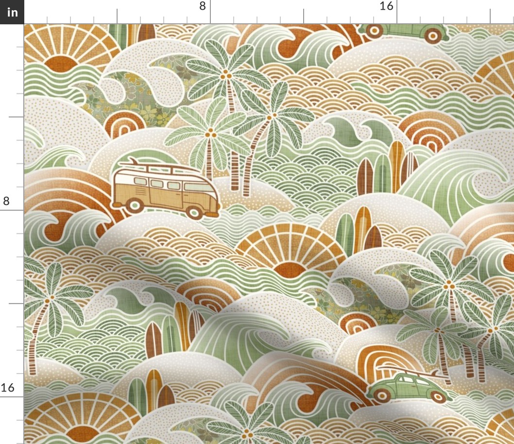 California Dreaming- Sea_ Sun and Surf- Fabric