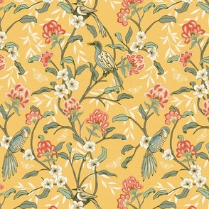 1700s Chinoiserie - Medium - Yellow