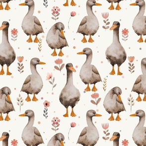 Silly Geese- a gaggle of geese L