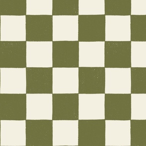 Checkerboard in olive green