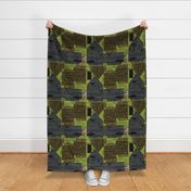 Camouflage snap on bag - DIY cut and sew pattern