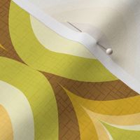 groovy psychedelic swirl retro vintage wallpaper 8 large scale 60s 70s avocado chocolate by Pippa Shaw