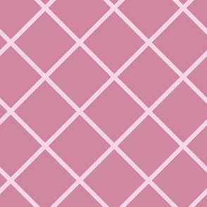 French Country Lattice in Mauve + Pink