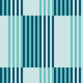 Retro stripes / Large scale / Blue+turquoise+light blue