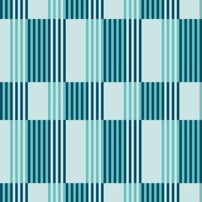 Retro stripes / Small scale / Blue+turquoise+light blue