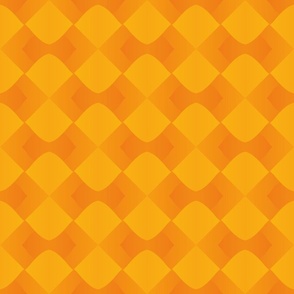 Orange Wavey Check / Large Scale