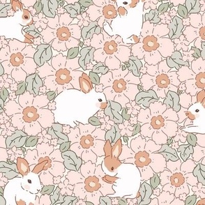 Tiny Joy Baby Nursery Kawaii / Rabbit Flowers