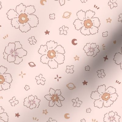 Tiny Joy Baby Nursery Kawaii / Celestial Flowers Pink